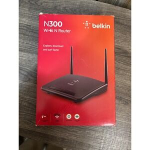 Belkin N300 Wi-Fi N Wireless Router F9K1007 300Mbps High Speed Home Networking